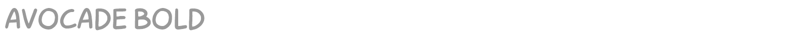 Avocade font preview